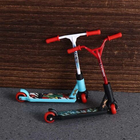 2Pcs Finger Scooter Mini Two Wheel,Mini Scooters Finger Board Accessories,Tiny Trick Scooter for Party Favors,Finger Training,Birthday Gifts,Magic Kits and Accessories,Juggling Sets, in Saudi Arabia