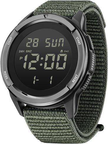 CakCity Mens Sports Watches Military Classic Stopwatch Large Dial Electronic LED Backlight Wristwatch 50M Waterproof Digital Watch for Mens with Large Number in Saudi Arabia