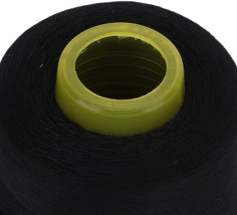 Serger Thread Polyester Black 2Pcs Premium Fray Fadeless Durable Sturdy High Strength Sewing Machine Thread for Quilting Overlock Piecing Machine Hand Sewing Crafts 3000 Yards in Saudi Arabia