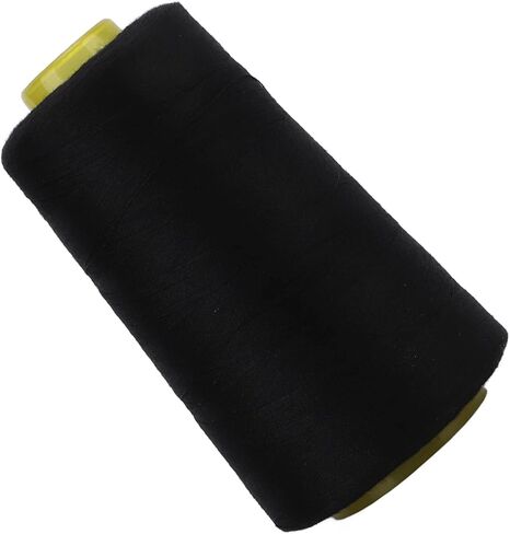 Serger Thread Polyester Black 2Pcs Premium Fray Fadeless Durable Sturdy High Strength Sewing Machine Thread for Quilting Overlock Piecing Machine Hand Sewing Crafts 3000 Yards in Saudi Arabia
