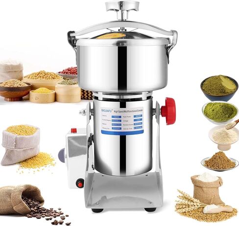 Electric Grain Mill 1800W Superfine Powder Grinder Dry Grinder Machine 36000r/min High-speed Grain Mill 270° swingable Dry Material Grinding Machine Stainless Steel Pulverizer 800g in Saudi Arabia