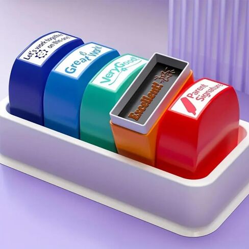 2 Pcs Incentive Comment Stamp Teacher Stamps for Classroom Encouragement Motivation Recognition in Saudi Arabia