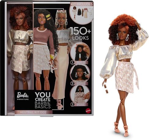 Barbie Basics You Create Neutral Kit 001 with Customizable Fashion Doll, Universal-fit Clothing & Accessories, Posable Body & Swappable Doll Head in Saudi Arabia