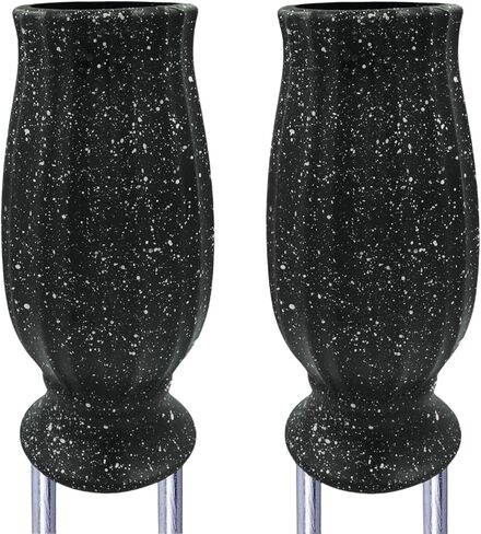 2pcs مقبرة المزهريات لمزهريات قبر البلاستيك القبعة ذات الدهريات الزهرة مع طفرات معدنية ديكور القوس لمقبرة شواهد القبور ، والزخارف القبرية في الهواء الطلق للهدايا التذكارية لفقدان أحد أحبائهم - رمادي in Saudi Arabia