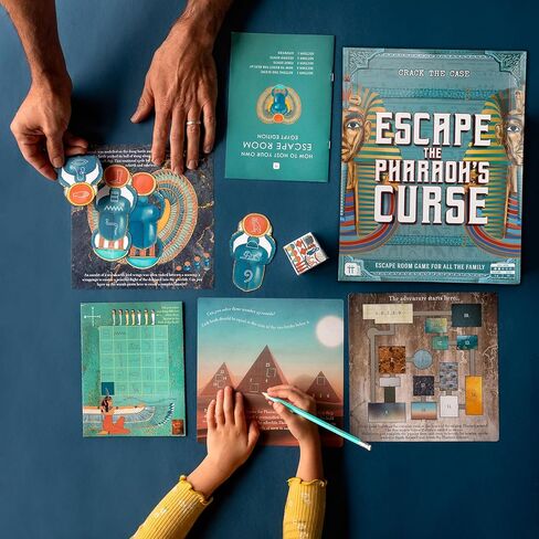 Talking Tables Crack The CASE Egyptian Escape Room Game Pharaoh's Curse Escape Room Game Ancient Egypt Themed Family Games for Kids Teens Puzzles Clues Brain Teaser Puzzles Ages 9+ 1-6 Players in Saudi Arabia
