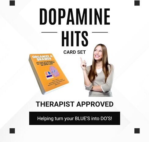 Dopamine Hits, Mood-Boosting Activity Cards, 50 Fun Self-Care Prompts for Mental Health, Stress Relief and Daily Inspiration, Therapy and Wellness Gift for Adults and Teens in Kuwait