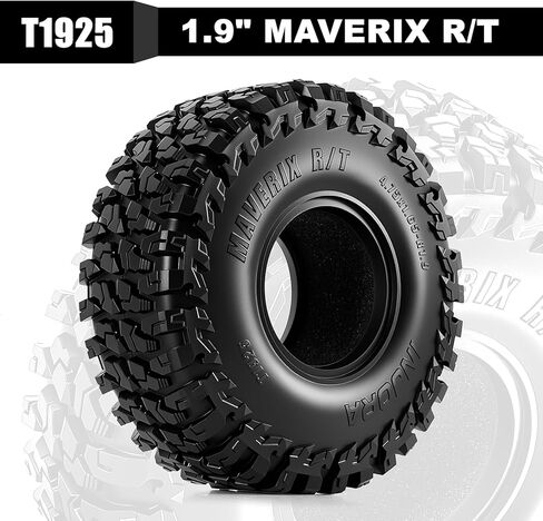 إطارات INJORA مقاس 1.9 بوصة 120 * 42 مم MAVERIX R/T لترقية زواحف RC 1/10 (T1925) in Kuwait