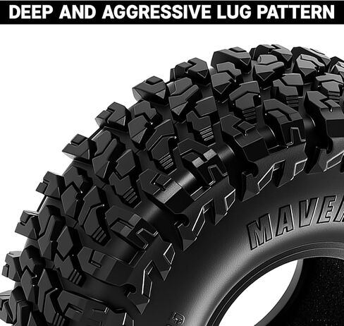 إطارات INJORA مقاس 1.9 بوصة 120 * 42 مم MAVERIX R/T لترقية زواحف RC 1/10 (T1925) in Kuwait