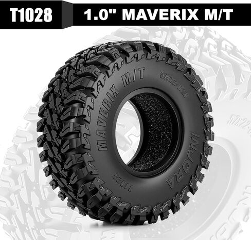 إطارات INJORA 1.0 بوصة MAVERIX M/T 57 * 22 مم لترقية زواحف RC 1/18 1/24 (T1028) in Kuwait