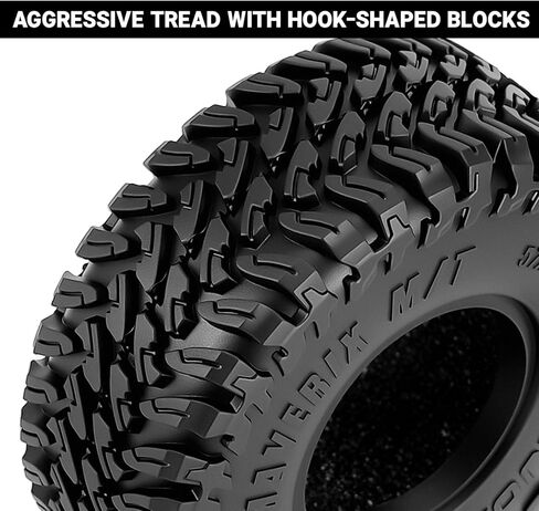 إطارات INJORA 1.0 بوصة MAVERIX M/T 57 * 22 مم لترقية زواحف RC 1/18 1/24 (T1028) in Kuwait