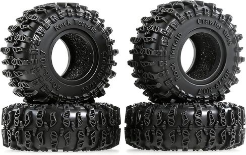 REDSPIDER 0.7" Cling On Crawler Tires OD 40 * 16mm For RC Axial SCX30 Redcat Ascent-32 1/30 1/32 RC Crawler 0.7 Beadlock Wheels (Tires) in Saudi Arabia