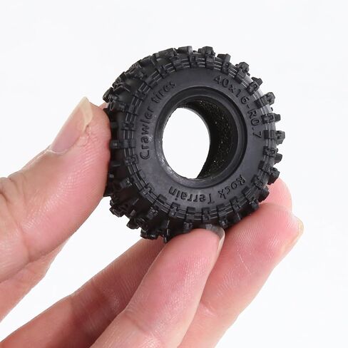 REDSPIDER 0.7" Cling On Crawler Tires OD 40 * 16mm For RC Axial SCX30 Redcat Ascent-32 1/30 1/32 RC Crawler 0.7 Beadlock Wheels (Tires) in Saudi Arabia