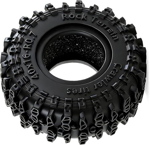 REDSPIDER 0.7" Cling On Crawler Tires OD 40 * 16mm For RC Axial SCX30 Redcat Ascent-32 1/30 1/32 RC Crawler 0.7 Beadlock Wheels (Tires) in Saudi Arabia