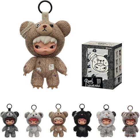 POP MART Hirono Road Journal Series-Plush Doll Pendant Blind Box Figures, Collectible Toys Home Decorations, Holiday Birthday Gifts for Girls and Boys, Single Box in Kuwait