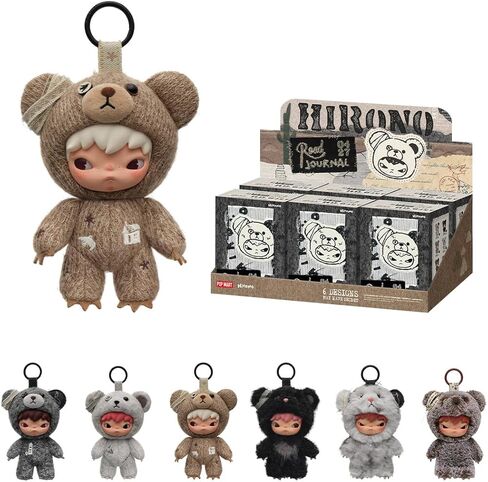 POP MART Hirono Road Journal Series-Plush Doll Pendant Blind Box Figures, Collectible Toys Home Decorations, Holiday Birthday Gifts for Girls and Boys, Single Box in Kuwait