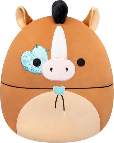 Squishmallow الأصلي 12 بوصة Ludwig The Teal Frog Holding Rose - قطيفة رسمية لعيد الحب من Jazwares (متوسطة الحجم) in Kuwait