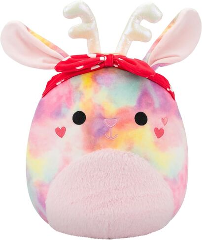 Squishmallow الأصلي 12 بوصة Ludwig The Teal Frog Holding Rose - قطيفة رسمية لعيد الحب من Jazwares (متوسطة الحجم) in Kuwait