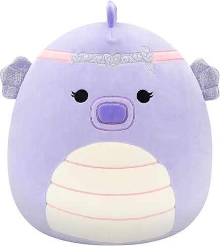 Squishmallow الأصلي 12 بوصة Ludwig The Teal Frog Holding Rose - قطيفة رسمية لعيد الحب من Jazwares (متوسطة الحجم) in Kuwait
