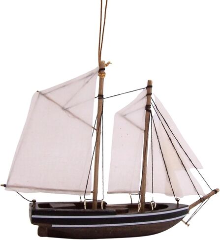 Wooden Decorative Sailboat Model – Nautical Coastal Boat Décor for Home, Beach House, Shelf or Tabletop Display in Saudi Arabia