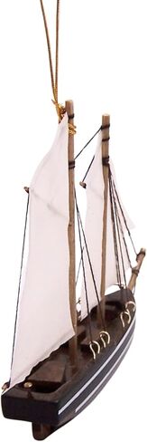 Wooden Decorative Sailboat Model – Nautical Coastal Boat Décor for Home, Beach House, Shelf or Tabletop Display in Saudi Arabia