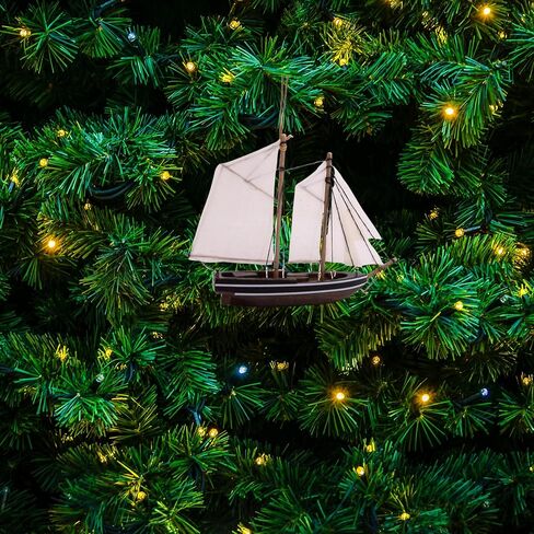 Wooden Decorative Sailboat Model – Nautical Coastal Boat Décor for Home, Beach House, Shelf or Tabletop Display in Saudi Arabia