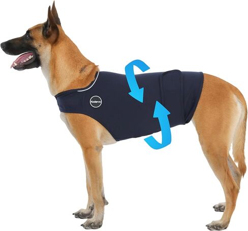 Dog Anxiety Vest, Skin-Friendly Thunder Jacket for Dogs, Dog Calming Shirt for Thunder, Fireworks, Vet Visits and Separation - Keep Pet Calm Without Medicine, Fit for Small Medium Large Dogs in Kuwait