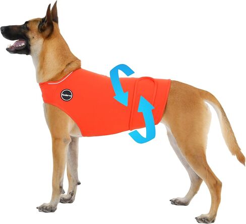 Dog Anxiety Vest, Skin-Friendly Thunder Jacket for Dogs, Dog Calming Shirt for Thunder, Fireworks, Vet Visits and Separation - Keep Pet Calm Without Medicine, Fit for Small Medium Large Dogs in Kuwait
