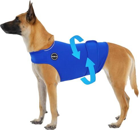 Dog Anxiety Vest, Skin-Friendly Thunder Jacket for Dogs, Dog Calming Shirt for Thunder, Fireworks, Vet Visits and Separation - Keep Pet Calm Without Medicine, Fit for Small Medium Large Dogs in Kuwait