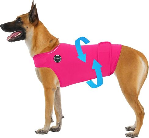 Dog Anxiety Vest, Skin-Friendly Thunder Jacket for Dogs, Dog Calming Shirt for Thunder, Fireworks, Vet Visits and Separation - Keep Pet Calm Without Medicine, Fit for Small Medium Large Dogs in Kuwait