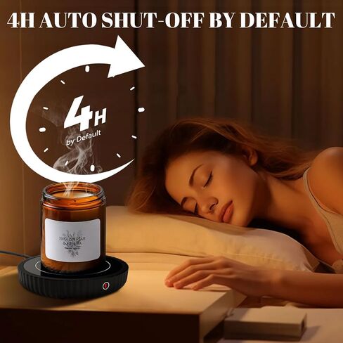 Mug Warmer, Coffee Mug Warmer with Three Temperature Settings, Auto Shut Off Coffee Warmer, Mug Warmer for Desk with Large Heating Plate, Easy to Clean Coffee Cup Warmer for Milk,Tea and Chocolate in Saudi Arabia