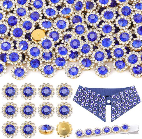 200 PCS 10 Colors Sew on Rhinestones for Bedazzling,10/12/14 MM Sew On Gems in Kuwait