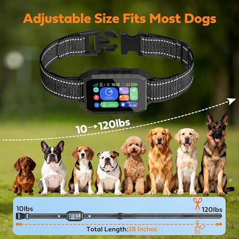 GPS Wireless Dog Fence & Training Collar System, Free App/Remote Controlled Custom Boundary up to 7000ft, Beep/Vibration/Safe Correction Modes, Early Alert, Waterproof for Dogs 10+ lbs in Saudi Arabia