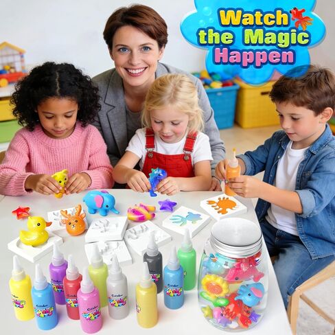 Magic Water Elf Toy Craft Kits, Aqua Fairy Water Gel DIY Squishies Squishy Maker Toddler Kids Toys for Girls Boys Toys Birthday Christmas Gifts, Art Supplies Arts and Crafts for Kids Ages 4-6 4-8 8-12 in Saudi Arabia