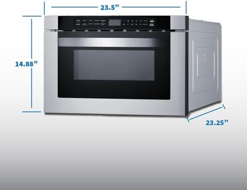 Summit 24" Built In Microwave, 1.2 cu.ft. Drawer Microwave, ADA Compliant, Black & Stainless Steel - MDR245SS (24 Inch) in Kuwait