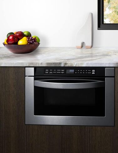 Summit 24" Built In Microwave, 1.2 cu.ft. Drawer Microwave, ADA Compliant, Black & Stainless Steel - MDR245SS (24 Inch) in Kuwait