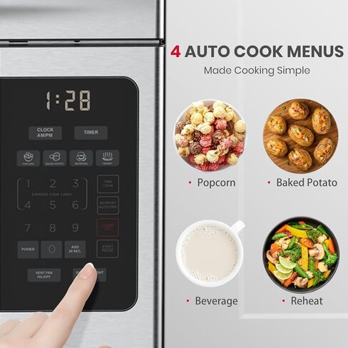 GASLAND 30 Inch Over-the-Range Microwave Oven, 1.7 Cu.Ft Over Stove Microwave, 1000W with 10 Power Levels, Sensor & One-Touch Cooking, 300 CFM Venting, LED Cooktop Light, Black Kitchen Microwave in Saudi Arabia