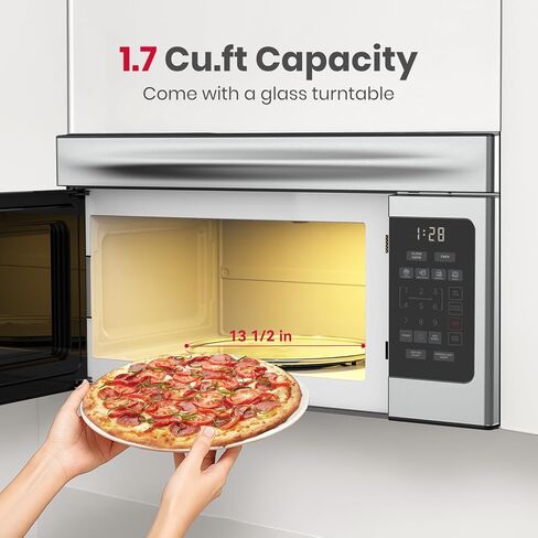 GASLAND 30 Inch Over-the-Range Microwave Oven, 1.7 Cu.Ft Over Stove Microwave, 1000W with 10 Power Levels, Sensor & One-Touch Cooking, 300 CFM Venting, LED Cooktop Light, Black Kitchen Microwave in Saudi Arabia