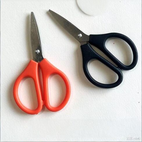 2-Pack Round Head Safety Scissors - Durable Stainless Steel, Ideal for School, Office & Home Projects - Random Color in Saudi Arabia