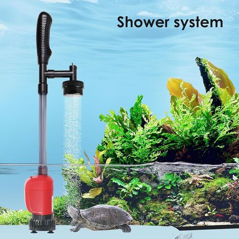 36W Electric Gravel Cleaner for Aquariums, Automatic Fish Tank Vacuum for Water Change & Sand Cleaning, with Adjustable Telescopic Pole for Large Tanks in Saudi Arabia