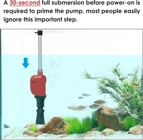 36W Electric Gravel Cleaner for Aquariums, Automatic Fish Tank Vacuum for Water Change & Sand Cleaning, with Adjustable Telescopic Pole for Large Tanks in Saudi Arabia