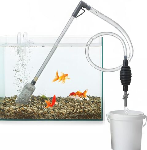 ZYFHOST Fish Tank Vacuum Gravel Cleaner, Aquarium Gravel Cleaner - Hand Siphon Pump as Fish Tank Hose Water Changer & Rock Cleaner & Sand Washing (5.6ft) in Saudi Arabia