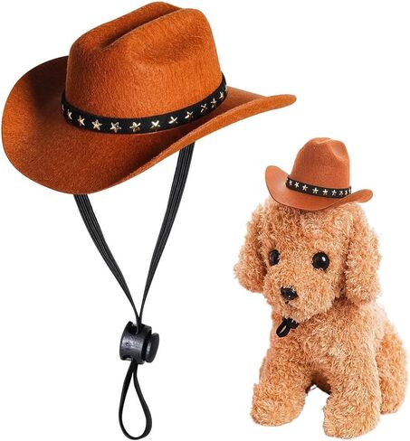 Halloween Adjustable Dog Cowboy Hat Funny Western Photo Prop for Small Pets in Saudi Arabia