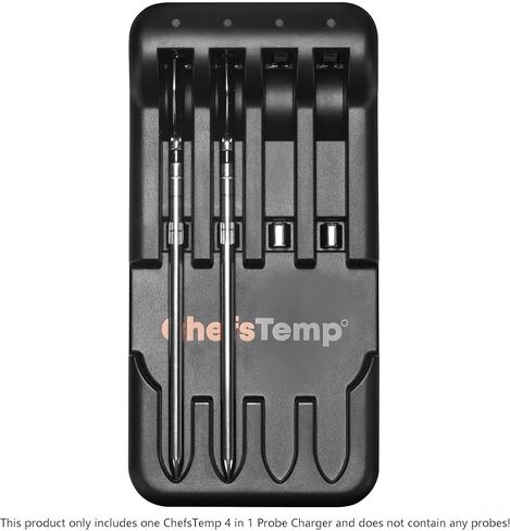 ChefsTemp 4-in-1 Charger for Wireless Probes(2nd-Gen Probe & Original Regular/Mini Probe) - Accessory for ProTemp S1(Only Included One Charger) in Saudi Arabia