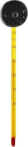 Aquarium Accurate Thermometer Easy-to-Read Fish Tank Thermometers Sucking Cup Monitors Terrarium Temperature Meter Glass Thermometer Stick, Yellow in Saudi Arabia