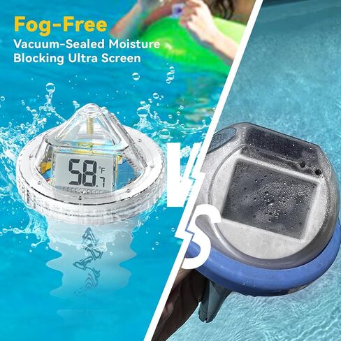 BaldrTherm Digital Floating Pool Thermometer, Anti-Fog Design with 360° Visibility, IPX7 Waterproof Water Temp Monitor for Swimming Pools, Hot Tubs, Ice Baths, Spas, Aquariums & Ponds in Saudi Arabia