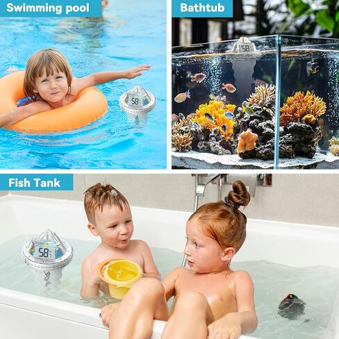 BaldrTherm Digital Floating Pool Thermometer, Anti-Fog Design with 360° Visibility, IPX7 Waterproof Water Temp Monitor for Swimming Pools, Hot Tubs, Ice Baths, Spas, Aquariums & Ponds in Saudi Arabia