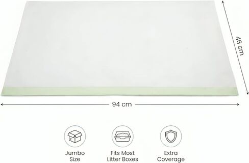 بطانات صندوق فضلات القطط عدد 40 مع رباط، أكياس فضلات القطط شديدة التحمل لسهولة التنظيف، مقاسات ضخمة وكبيرة جدًا، بطانات فضلات القطط مقاومة للتسرب والتمزق in Saudi Arabia