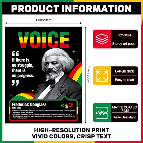 tineit Black History Month Decorations, 21Pcs Black History Month Posters, Motivational Inspirational Classroom Decor, Juneteenth Bulletin Board Posters in Kuwait