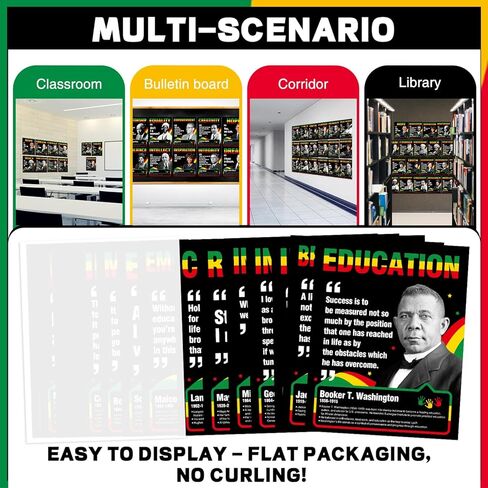 tineit Black History Month Decorations, 21Pcs Black History Month Posters, Motivational Inspirational Classroom Decor, Juneteenth Bulletin Board Posters in Kuwait