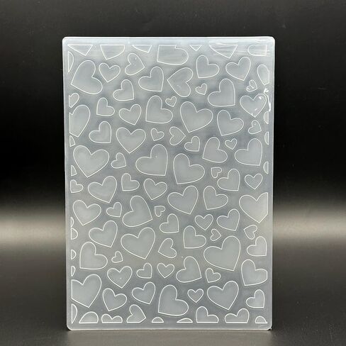 3D Plastic Embossing Folder Template Full Screen Love Texture 5x7 Inch for Card Making DIY Scrapbooking Paper Crafting Handmade Crafts Scrapbooking Arts Supplies Scrapbook Decor in Saudi Arabia